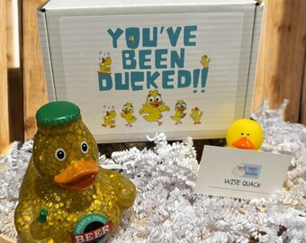 Beer Rubber Duck Gift Box – Beer Lover Gift, Drinking Duck, Funny Beer Gift, Curated Gift Box, Bar Decor, Craft Beer Lover