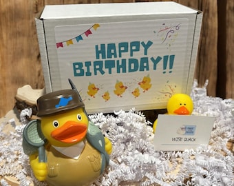 Angler Rubber Duck Gift Box – Fishing Gift for Anglers, Fisherman Duck, Fishing Lover Gift, Curated Gift Box