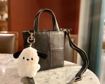 Handmade Genuine Leather Mini Tote Bag, Small Top Handle Crossbody Bag | Petit Phoebe