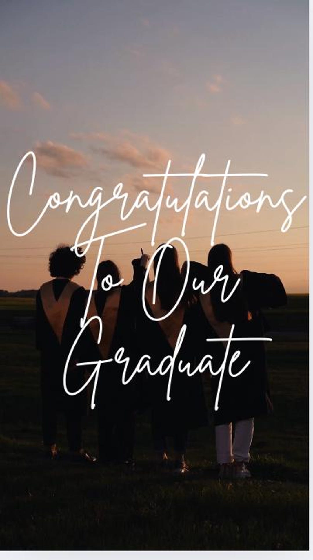 Animated Digital Editable Graduation Announcement - Etsy