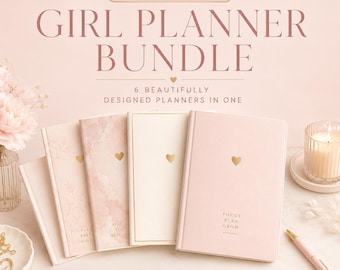That Girl Era Glow Up Bundle, 8 Page Morning and Evening Routine Planner | Habit Tracker Printable | Self Improvement PDF | Instant Download