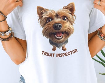 Yorkie Shirt | Yorkshire Terrier Treat Inspector Dog Treats Tee