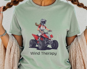 Wind Therapy ATV Shirt | Comic Book Style Quad Rider Graphic Tee