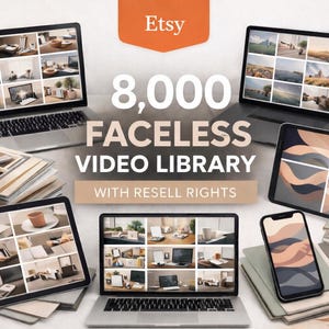 8k Faceless Video Library for TikTok Reels YouTube - Digital Content Bundle