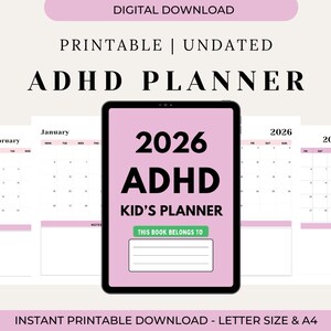 ADHD-planerare för barn – Daglig rutin och beteendediagram (digital nedladdning, PLR-återförsäljningsrättigheter)