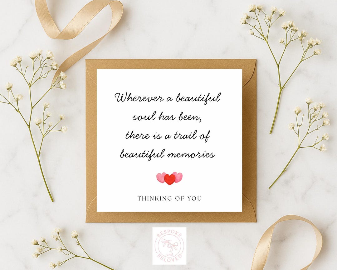 Handmade Thinking of You Card: Heart Detail, Remembrance - Etsy