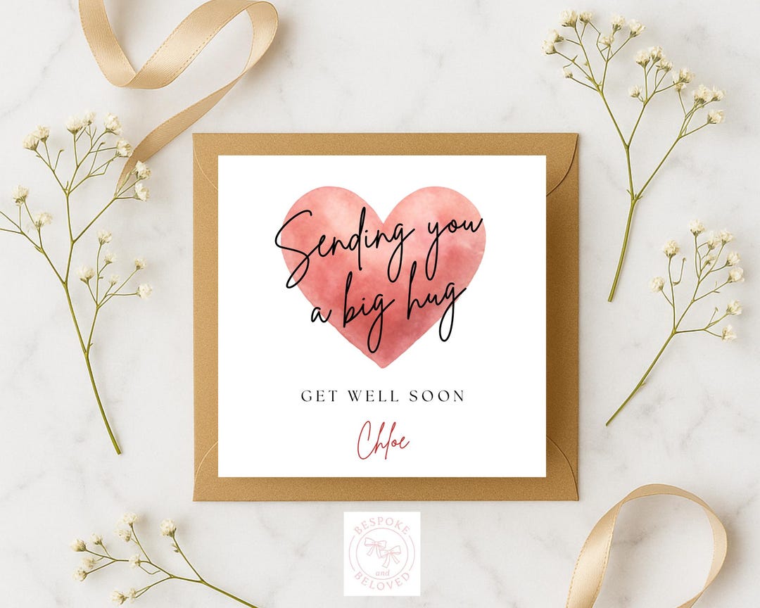 Personalised Get Well Soon Card - Etsy