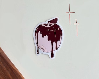 Candy Apple Waterproof Vinyl Sticker for Kindles, Journals, Water Bottles, Laptops, and Tumblers