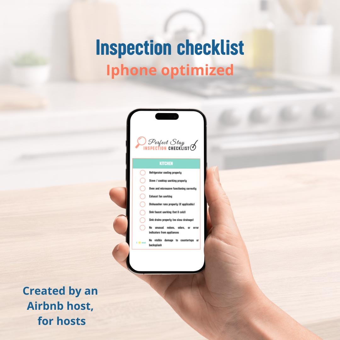 Airbnb Inspection Checklist (iphone Version) | Safety & Maintenance ...