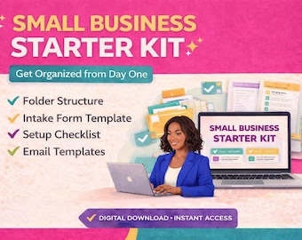Small Business Starter Kit | Business Organization Templates | Digital Download