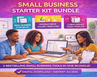 Paquete de inicio para pequeñas empresas / Kit de herramientas para la creación y organización de empresas / Descarga digital