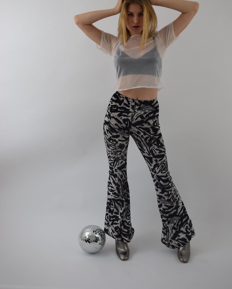 high waisted stretch flare pants