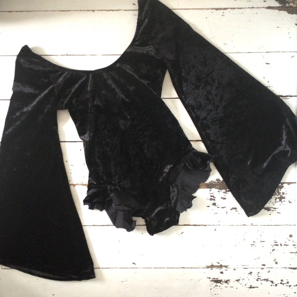 Black Velvet Leotard Etsy