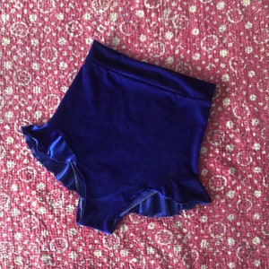 High waist velvet frilly shorts hot pants bikini shorts