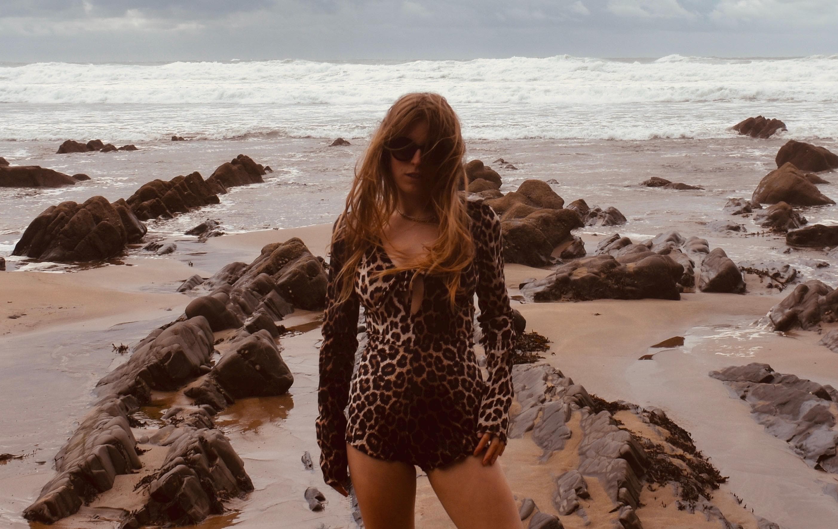 Leopard Print Velvet Bodysuit