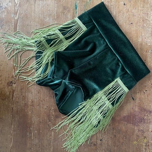 velvet fringed shorts hot pants