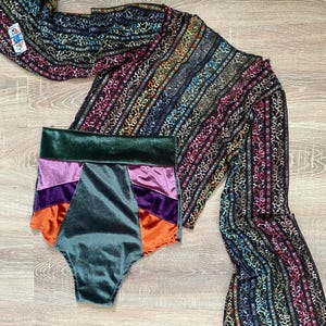 festival set lace flared top high waist shorts