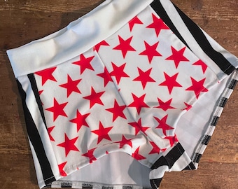 stars and stripe circus shorts hot pants velvet