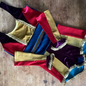 Circus costume velvet shorts and top pole set aerial trapeze