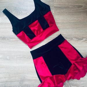 vintage circus costume shorts corset style top