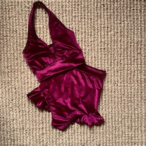 Velvet shorts and halter top set aerial festival trapeze