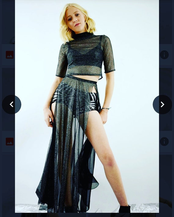 mesh maxi skirt festival