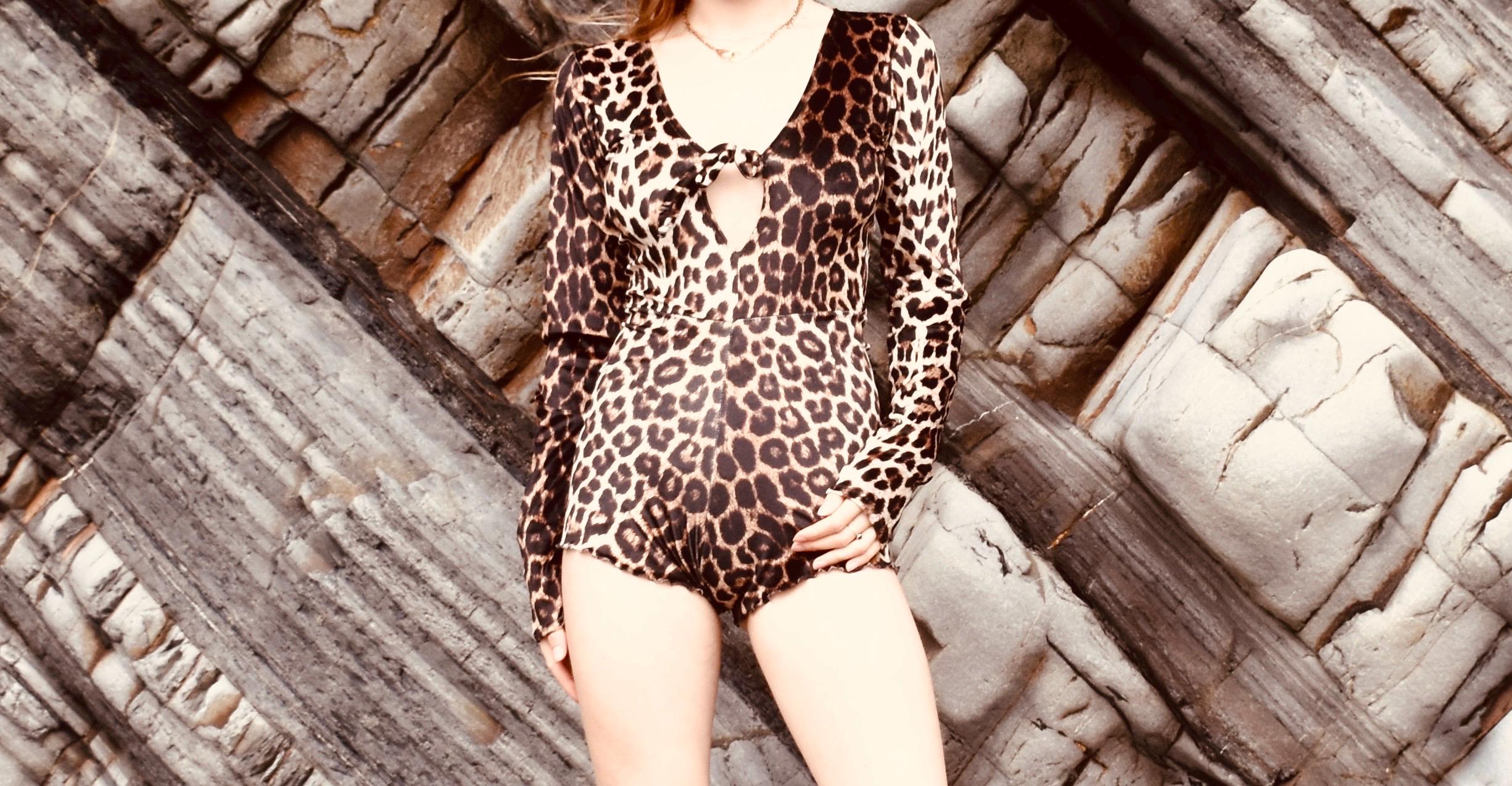 MakeMeChic Women's Cheetah Print Bodysuit – Backless Camisole Leotard For Summer, Club, Date Night