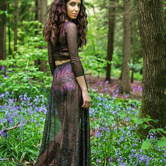 sheer maxi skirt festival