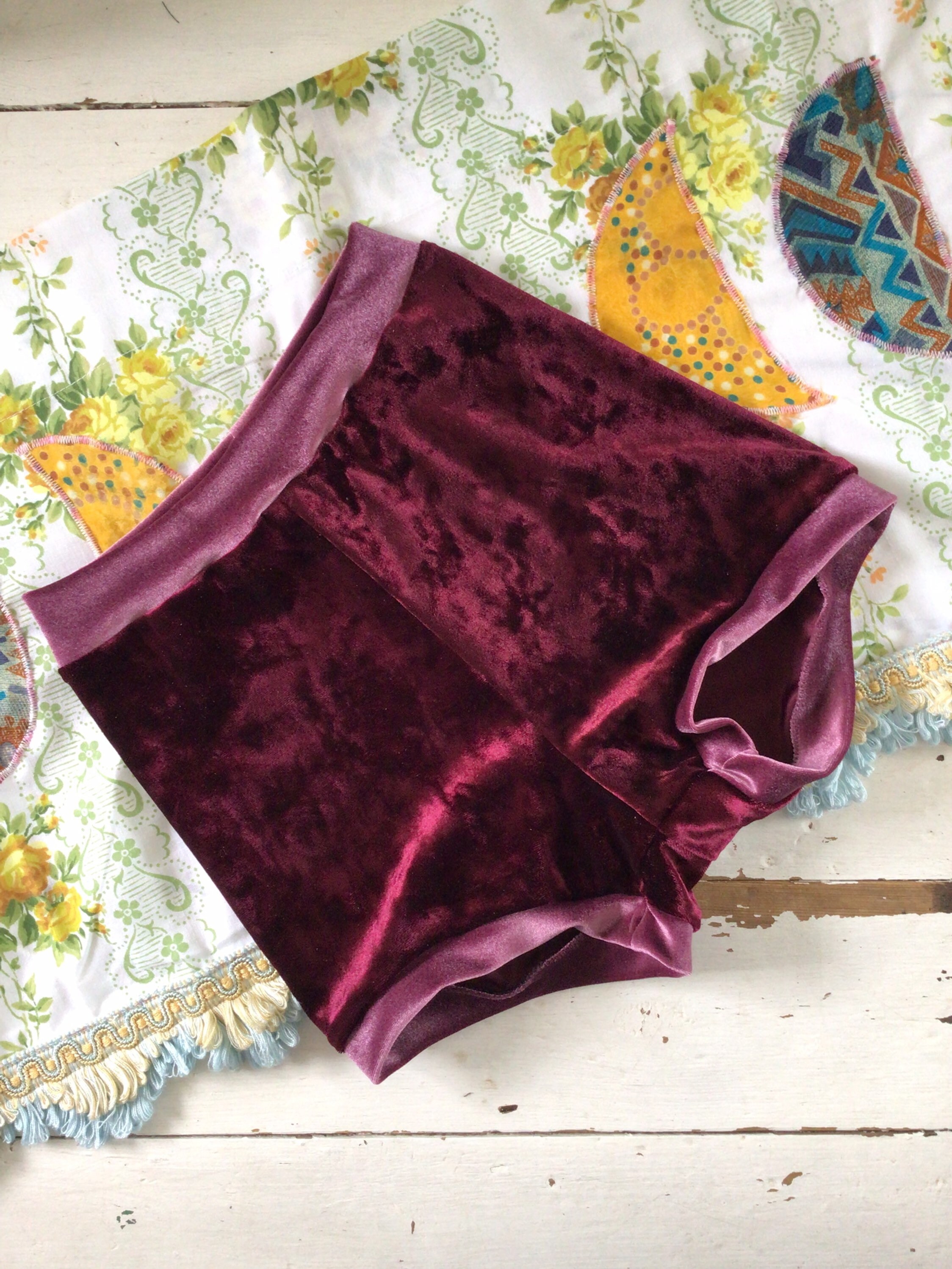 Crush Velvet Booty Shorts Hot Pants 