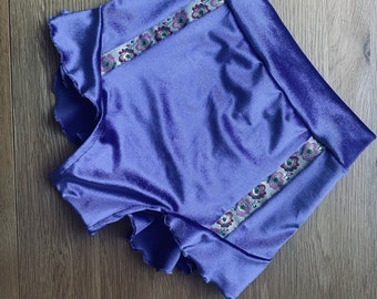 Velvet ruffle knicker shorts lilac