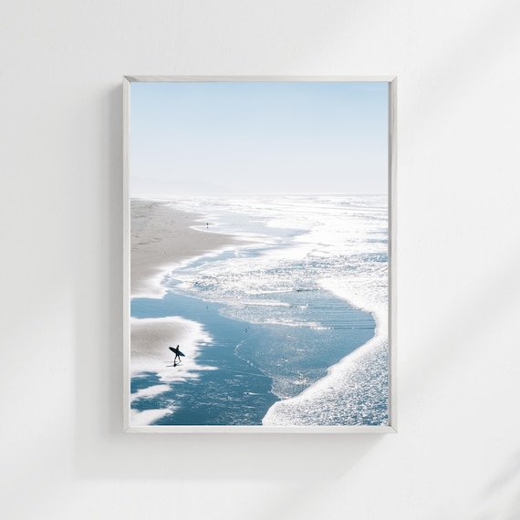 OCEAN BEACH | Photography Wall Art Print | San Francisco Beach | Surfer Walk