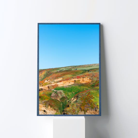 SONOMA COLORS | Photography Wall Art Print | Sonoma Coast | Colorful Hillside Beach California