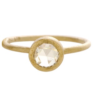 Rose cut diamond ring. Engagement. 18k. Matisse