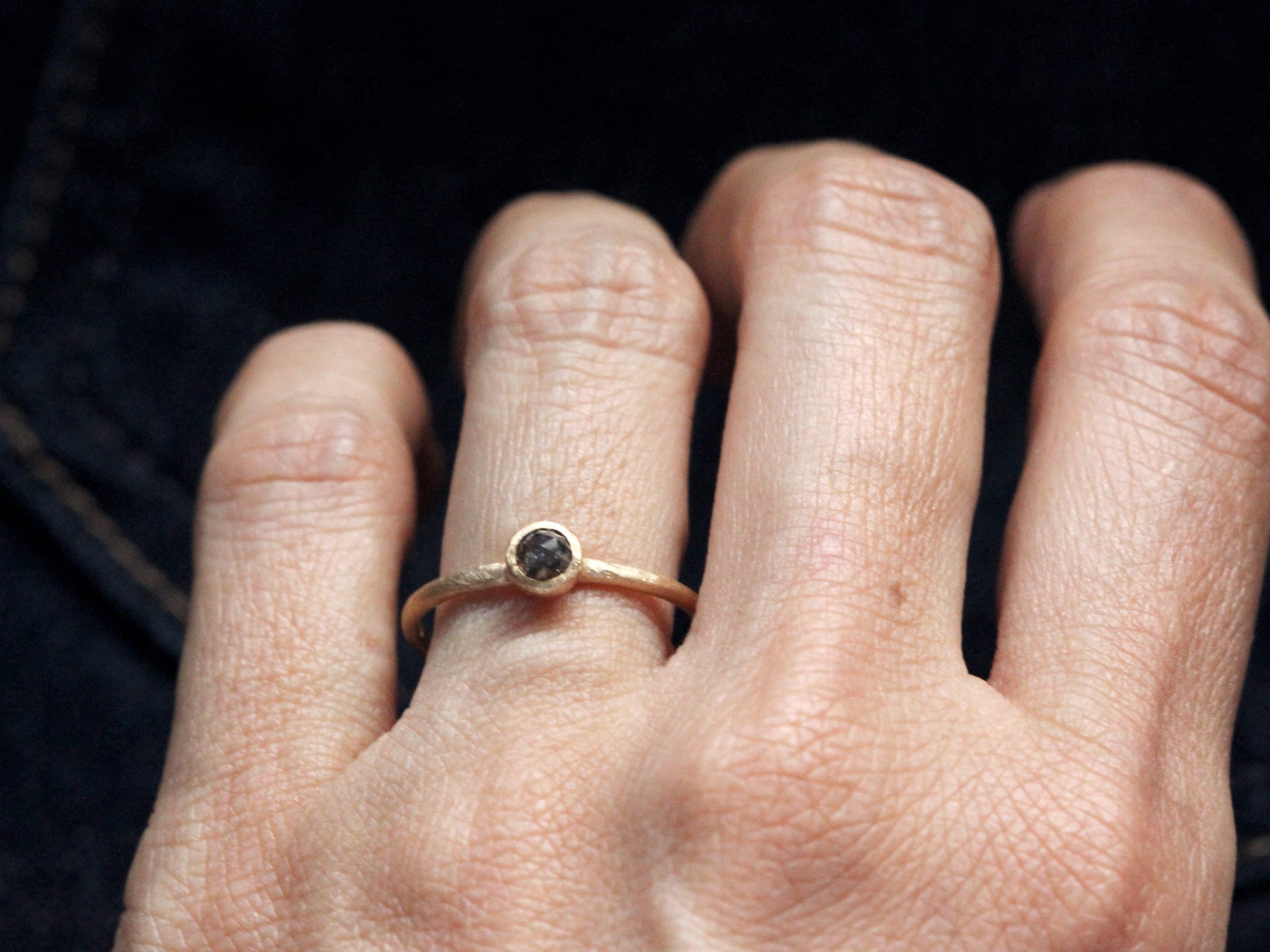 Dark grey hot sale engagement rings