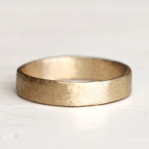Rustic wedding band. 18k. Naked Big Lulu