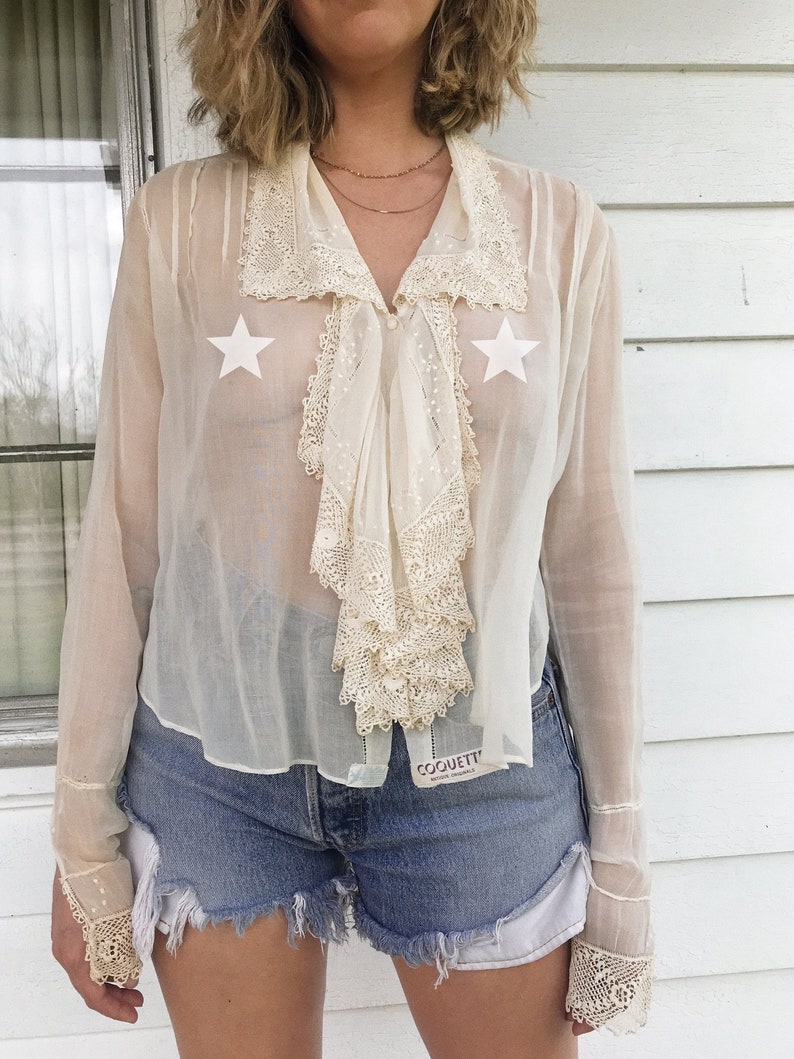 Bluebird 1910 Edwardian Blouse Small