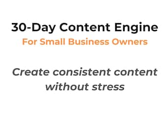 30-Tage Inhalts-Planer für kleine Unternehmen für Social Media Posting Prompts & Hooks (digitaler Download)