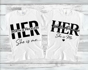 Her Worth SVG PNG, Self Love Affirmation Png, Mental Health, I Am She, Positive Saying, Girl Power, Inspirational Quote, Digital Download