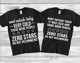 Went Outside Today Very Cold There Were People Zero Stars Don't Recommend SVG PNG, Funny Introvert Winter Quote Shirt Png, Digital Download