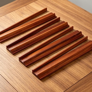 Hölzerne Mahjong-Racks und Drücker - Premium Mahjong-Kartenhalter-Organizer aus Holz für automatischen Mahjong-Tisch, Vintage Mahjong-Spielzubehör