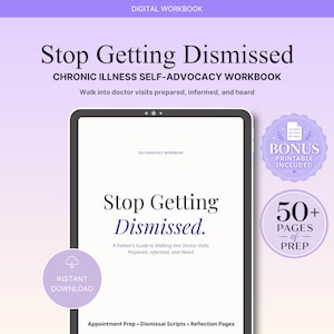 Chronische Krankheit Selbstfürsprache Arbeitsbuch | Arztbesuchs-Vorbereitungsleitfaden (Digitales PDF)
