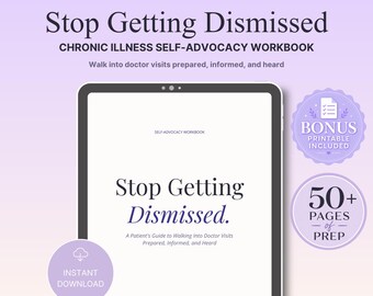 Chronic Illness Self-Advocacy Workbook | Doctor Visit Prep Guide (Digital PDF)