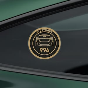 911 996 Turbo-klistermärke | Guldfärgad kulturarvsdekal