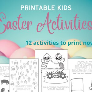Easter Activities, Easter Games, Fun for kids, 12 to do, Instant Download