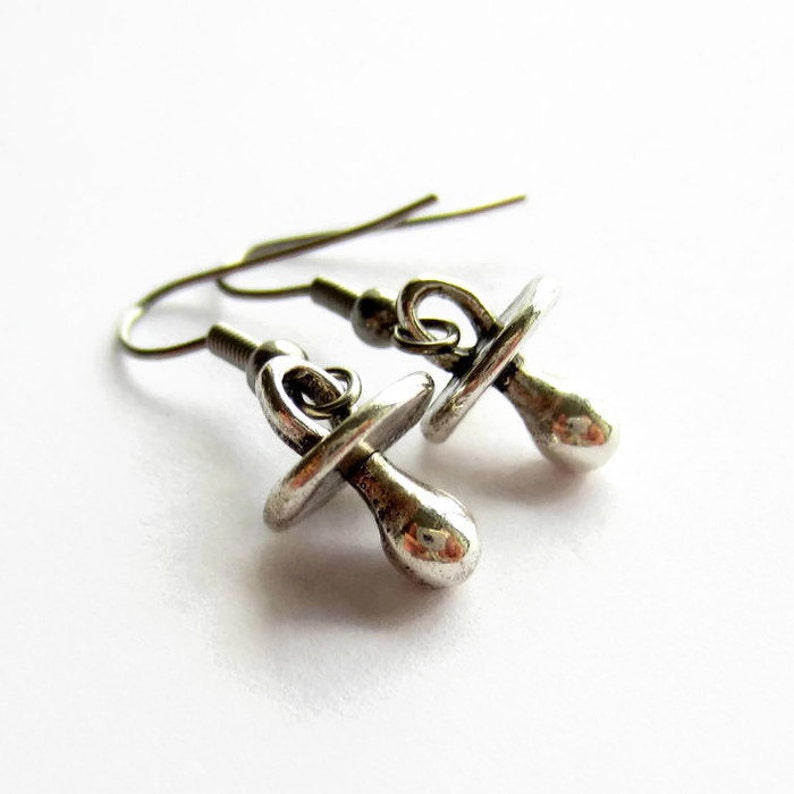 Pacifier Earrings Baby Dummy Earrings Baby Shower New Baby Etsy