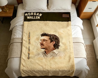 Morgan Wallen Collage Blanket Soft Throw, narzuta koncertowa