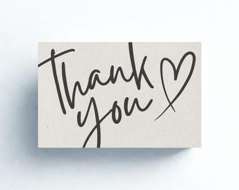 Bedankkaartjes hart | Bestelkaarten van 100 stuks
