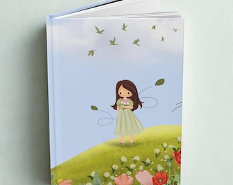 Hardcover dagboek bloemenmeisje
