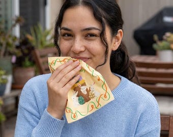 Servet vrolijk paashazen | Paaspapieren servetten, paastafeldecor