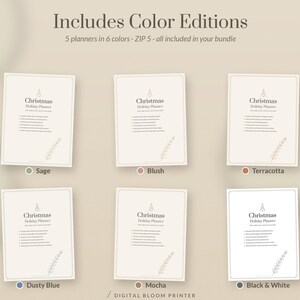 Holiday Printable Bundle, Over 55 USD of Printables for 9.99 USD, Thanksgiving, Christmas, Hanukkah, New Year Games and Planners in 6 Colors image 2